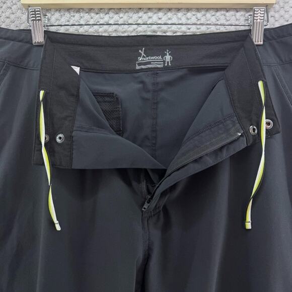 Smartwool Shorts Mens L Black Merino Sport 10in Mid Rise Straight Leg Drawstring - Picture 5 of 13